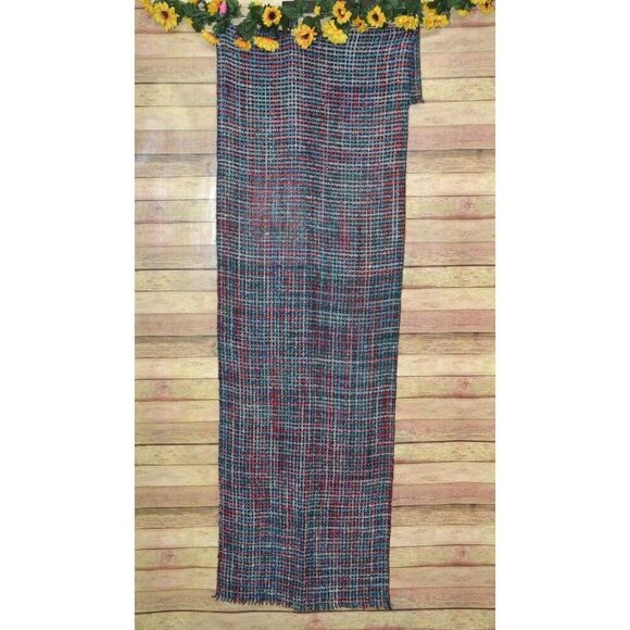 NWT J.Jill Ladies Scarf Black Multi Color Wide Wrap 20" X 70" - Picture 6 of 9